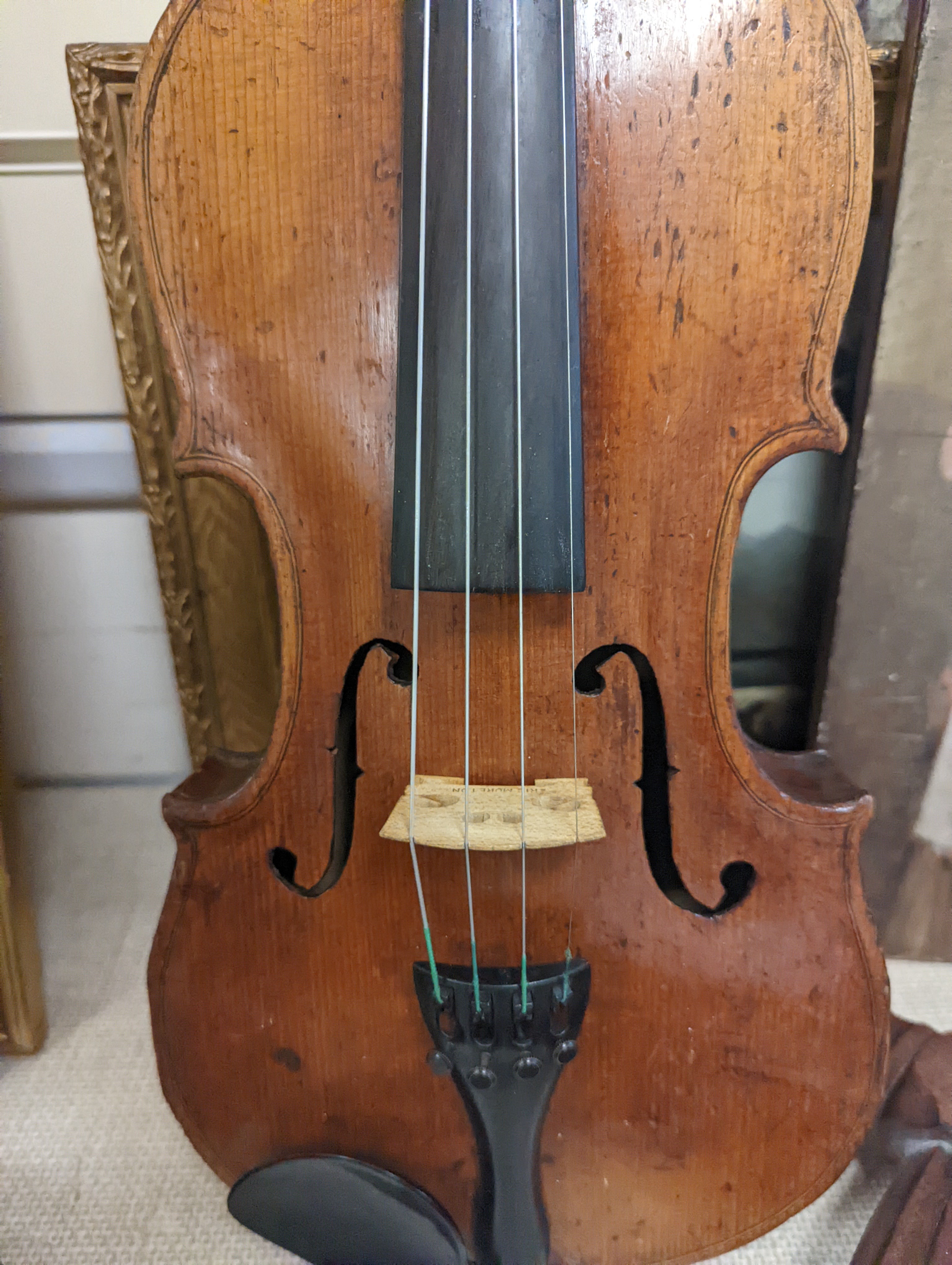 A 19th century Violin, lob. 35.5cm in case